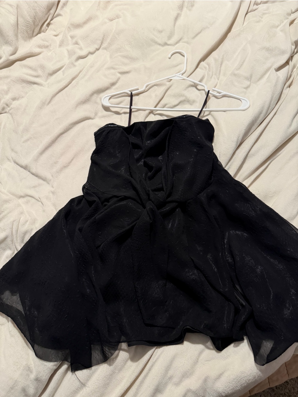 Free People Black Strapless Mini Dress